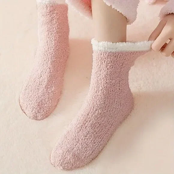 Fuzzy Cozy Socks for Women, Soft Fluffy Slipper Warm Sleep Socks 5 Pack NEW - Picture 9 of 10